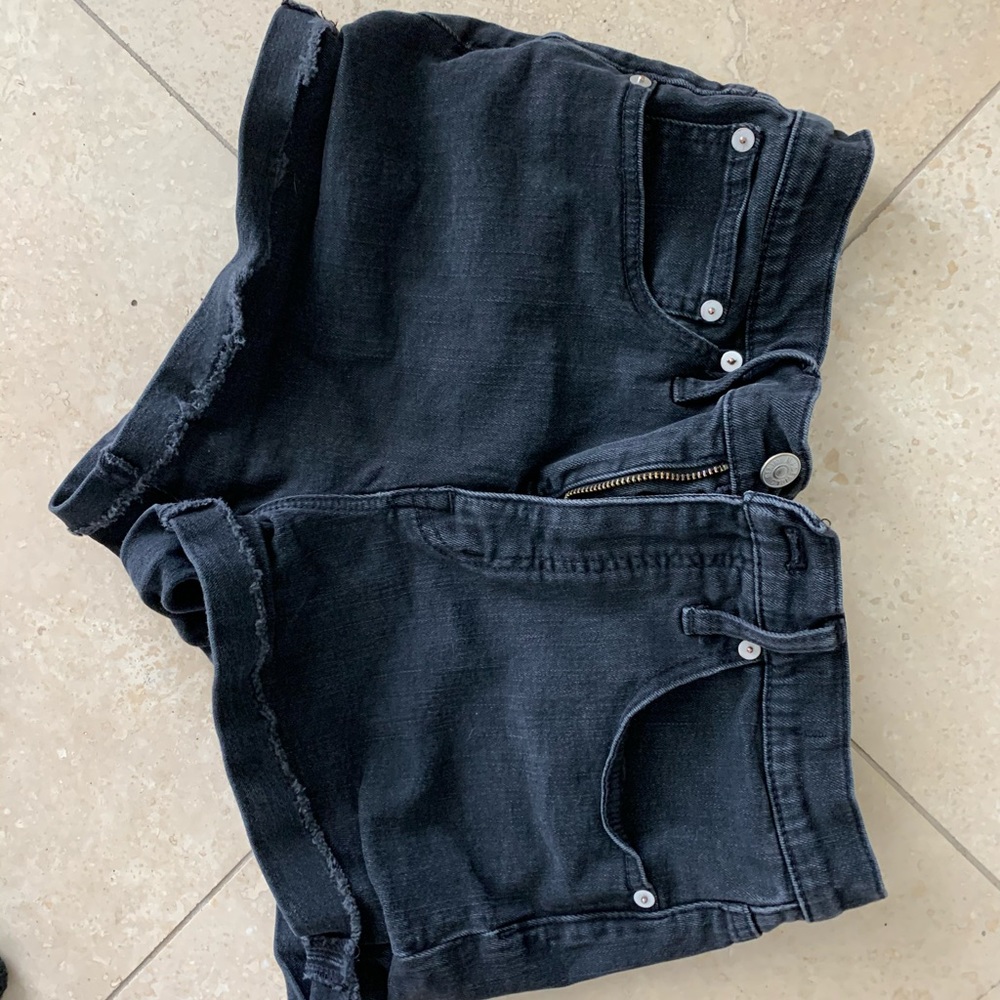 Madewell black high waisted shorts